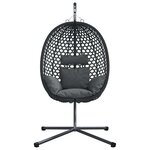 vidaXL Chaise suspendue Anthracite et noir 104 x 100 x 191 cm