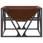 vidaXL Braise Marron 50 x 50 x 35 cm Acier patiné