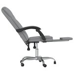 vidaXL Fauteuil inclinable de bureau Gris clair Tissu