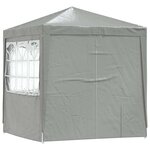 vidaXL Tente de fête Gris clair 200 x 200 x 240 cm PE et acier