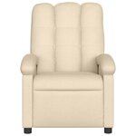 vidaXL Fauteuil de massage inclinable crème tissu