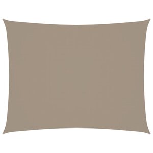 vidaXL Voile de parasol tissu oxford rectangulaire 3 5x4 5 m taupe