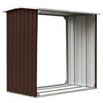 vidaXL Abri de stockage de bois Acier galvanisé 172x91x154 cm Marron