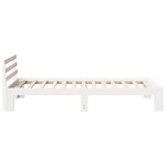 vidaXL Cadre de lit en bois de pin blanc Blanc Bois massif 90 x 200 cm