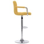 vidaXL Chaise de bar Jaune Tissu