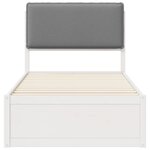 vidaXL Cadre de lit avec tête de lit rembourrée Gris clair
