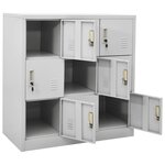 vidaXL Armoire à casiers Gris clair 90x45x92 5 cm Acier