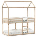 vidaXL Lit superposé avec toit 90x200 cm bois de pin massif