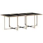vidaXL Ensemble à manger de jardin coussins 13 Pièces mélange beige rotin