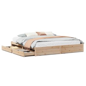 vidaXL Cadre de lit sans matelas 200x200 cm bois massif de pin