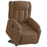 vidaXL Fauteuil de massage inclinable Marron Tissu