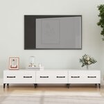 vidaXL Meuble TV Blanc brillant 150x34 5x30 cm Bois d'ingénierie