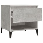 vidaXL Tables d'appoint 2 Pièces Gris béton 50x46x50 cm Bois d'ingénierie
