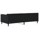 vidaXL Lit de repos sans matelas noir 90x200 cm tissu