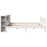vidaXL Lit bibliothèque sans matelas blanc 180x200 cm bois pin massif