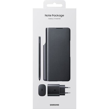 Protection pour Smartphone SAMSUNG - Pack Flip Cover avec S Pen Z Fold3 + CS 25W - Noir
