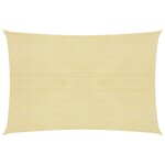 vidaXL Voile d'ombrage 160 g/m² Beige 5x6 m PEHD