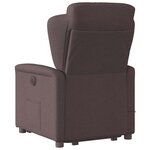 vidaXL Fauteuil inclinable de massage Marron foncé Tissu