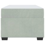 vidaXL Cadre de lit avec matelas Gris clair 100 x 200 cm tissu