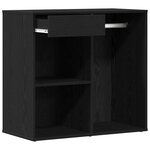 vidaXL Cabinet de Cosmétiques avec tiroir Chêne noir 80 x 40 x 75 cm