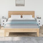 vidaXL Tables de chevet 2 Pièces blanc brillant 39x39x47 5 cm