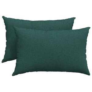 vidaXL Coussins de canapé 2 Pièces Vert foncé 60 x 40 cm tissu