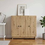 vidaXL Buffet Chêne artisanal 89 x 34 5 x 80 cm Bois d'ingénierie