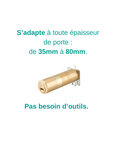 THIRARD - Verrou universel Transit 2 ajustable  double cylindre  blanc  5 clés