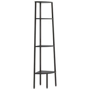 vidaXL Étagère d'angle 4 niveaux Noir 45 5x31 5x150 cm