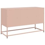 vidaXL Meuble TV rose 100 5x39x60 5 cm acier