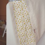 Couverture double face Savane 75 x 100 cm - Gaze de coton et velours côtelé