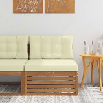 vidaXL Canapé du milieu extérieur Bois d'Acacia Massif Naturel