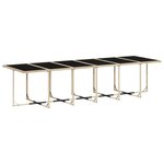 vidaXL Ensemble à manger de jardin et coussins 17 Pièces beige