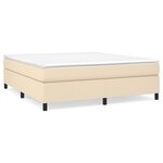 vidaXL Cadre de lit Crème 180 x 200 cm Tissu