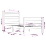 vidaXL Cadre de lit sans matelas bois de pin massif 100x200 cm blanc