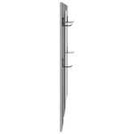 vidaXL Porte-manteau mural avec stockage avec miroir Gris béton 96 x 1 5 x 90 cm