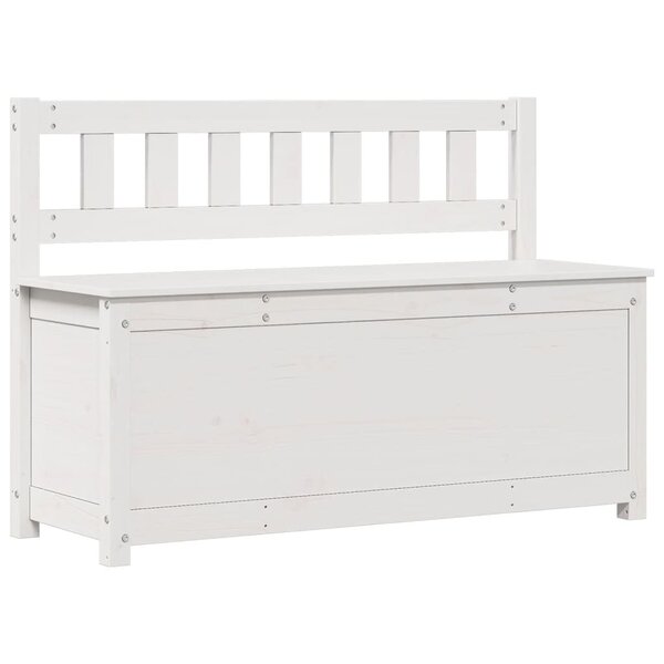 vidaXL Banc Blanc 110x41x76 5 cm Bois de pin massif
