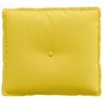 vidaXL Coussin de Dos Jaune clair 50 x 19 x 45 cm tissu