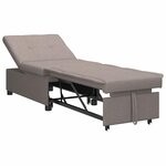 vidaXL Canapé-lit escamotable Taupe 194 x 50 x 82 cm tissu