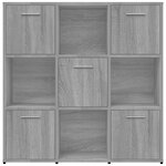 vidaXL Bibliothèque Sonoma gris 90x30x90 cm Bois d'ingénierie