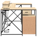 vidaXL Bureau Chêne Sonoma 182 x 101 x 87.5 cm Bois d'ingénierie