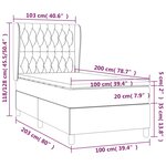vidaXL Sommier à lattes de lit avec matelas Gris clair 100x200cm Tissu