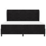 Lit à cadre avec matelas vidaXL Noir 200x200 cm Velours