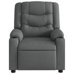 vidaXL Fauteuil de massage inclinable gris foncé tissu