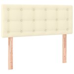 vidaXL Tête de lit à LED Crème 100x5x78/88 cm Similicuir
