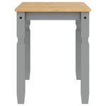 vidaXL Table à manger Corona gris 112x60x75 cm bois massif de pin