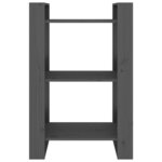 vidaXL Bibliothèque/Séparateur de pièce Gris 60x35x91 cm Pin massif