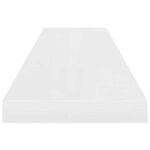 vidaXL Étagère murale flottante 2 Pièces Blanc brillant 90x23 5x3 8cm MDF