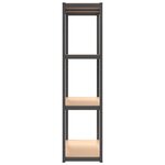 vidaXL Étagère de rangement 4 niveaux Anthracite Acier bois ingénierie