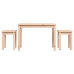 vidaXL Tables gigognes 3 Pièces Bois de pin massif